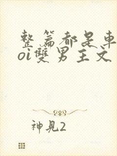 整篇都是车的doi双男主文