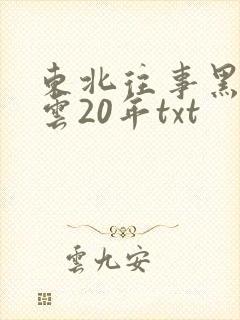 东北往事黑道风云20年txt