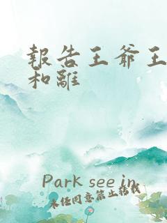 报告王爷王妃要和离