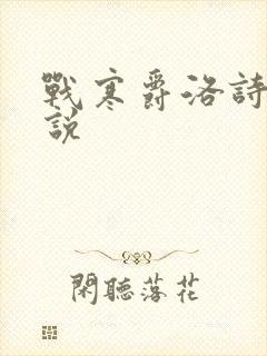 战寒爵洛诗涵小说