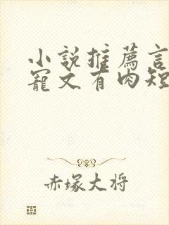 小说推荐言情甜宠文有肉短篇完结