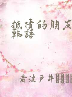 抵债的朋友麦子韩语