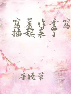 写着作业写着就插起来了