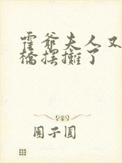 霍爷夫人又去天桥摆摊了