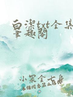 白洁txt全集笔趣阁