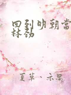 回到明朝当王爷林劲