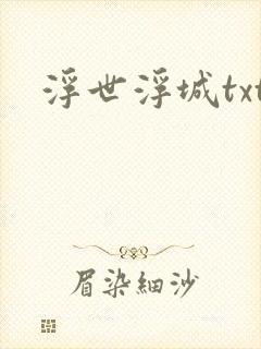浮世浮城txt
