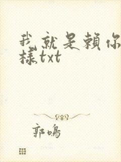 我就是赖你 怎样txt