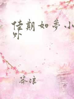 佳期如梦小说番外