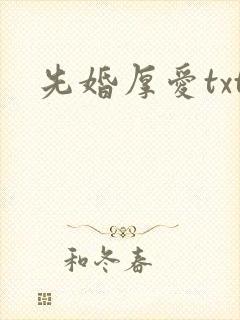 先婚厚爱txt