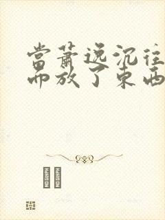 当萧逸沉往你里面放了东西小玩具