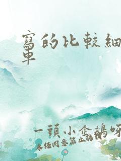 写的比较细的开车