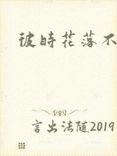 彼时花落不相逢