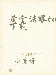 黄金法眼txt下载