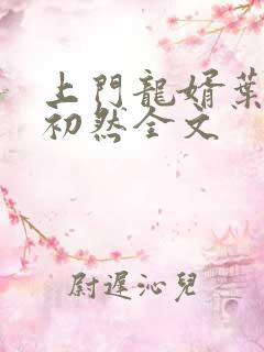 上门龙婿叶辰萧初然全文