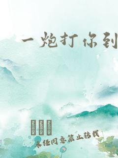 一炮打你到天亮