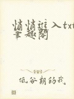 悄悄进入txt笔趣阁