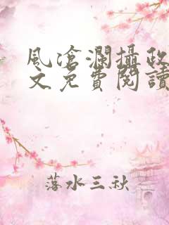 风沧澜摄政王全文免费阅读