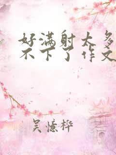 好满射太多了装不下了作文