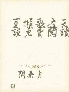 夏倾歌夜天承小说免费阅读