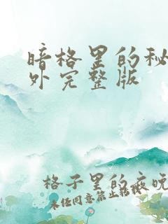 暗格里的秘密番外完整版