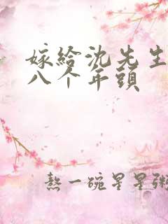 嫁给沈先生的第八个年头