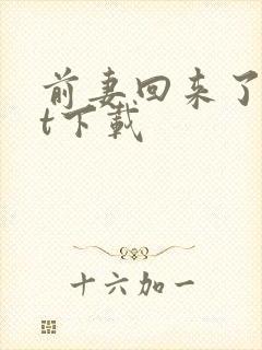 前妻回来了txt下载