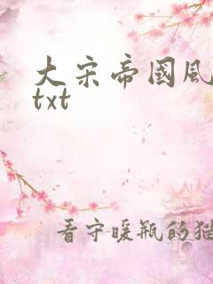 大宋帝国风云录txt