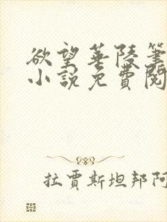 欲望华陵笔趣阁小说免费阅读