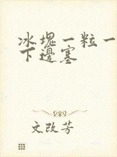 冰块一粒一粒往下边塞