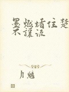 墨燃堵住楚晚宁不让流