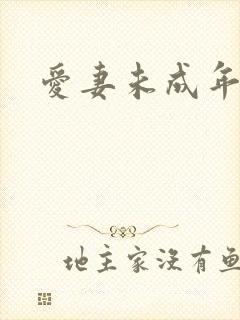 爱妻未成年