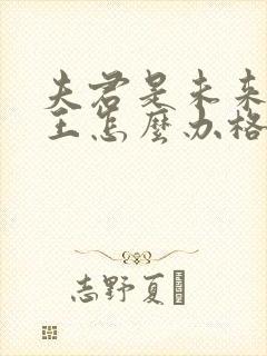 夫君是未来大魔王怎么办格格党