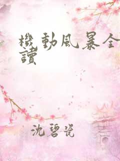 机动风暴全文阅读