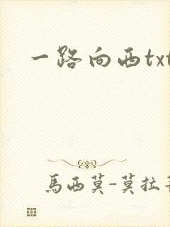 一路向西txt