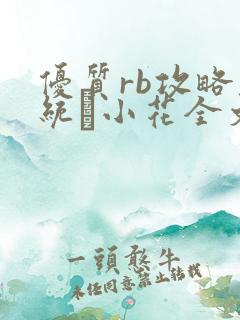 优质rb攻略系统寀小花全文免费阅读