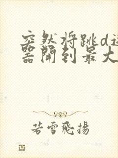 突然将跳d遥控器开到最大