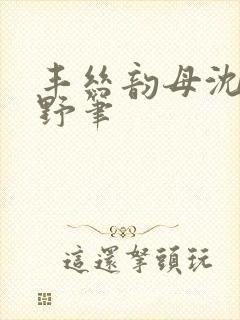 丰丝韵母沈蓉书野笔