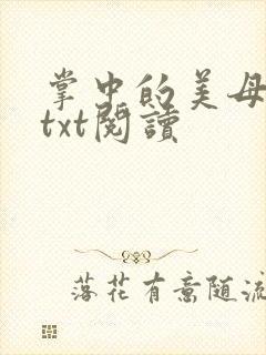 掌中的美母版主txt阅读