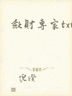 敛财专家txt