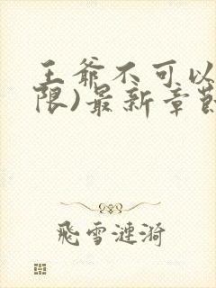 王爷不可以!(限)最新章节