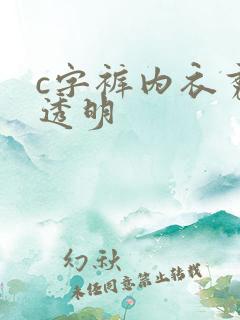 c字裤内衣秀全透明