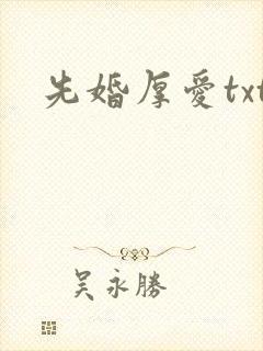 先婚厚爱txt