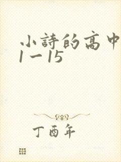 小诗的高中日记1一15