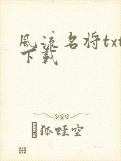 风流名将txt下载