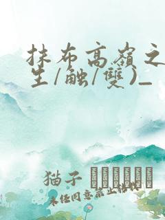 抹布高岭之花(生/触/双)_