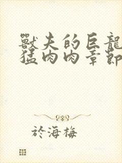 兽夫的巨龙太凶猛肉肉章节