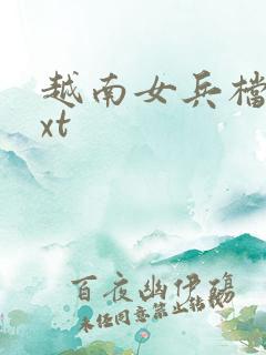 越南女兵档案txt