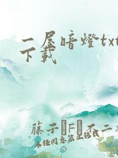 一屋暗灯txt下载