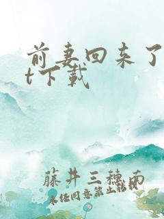 前妻回来了txt下载